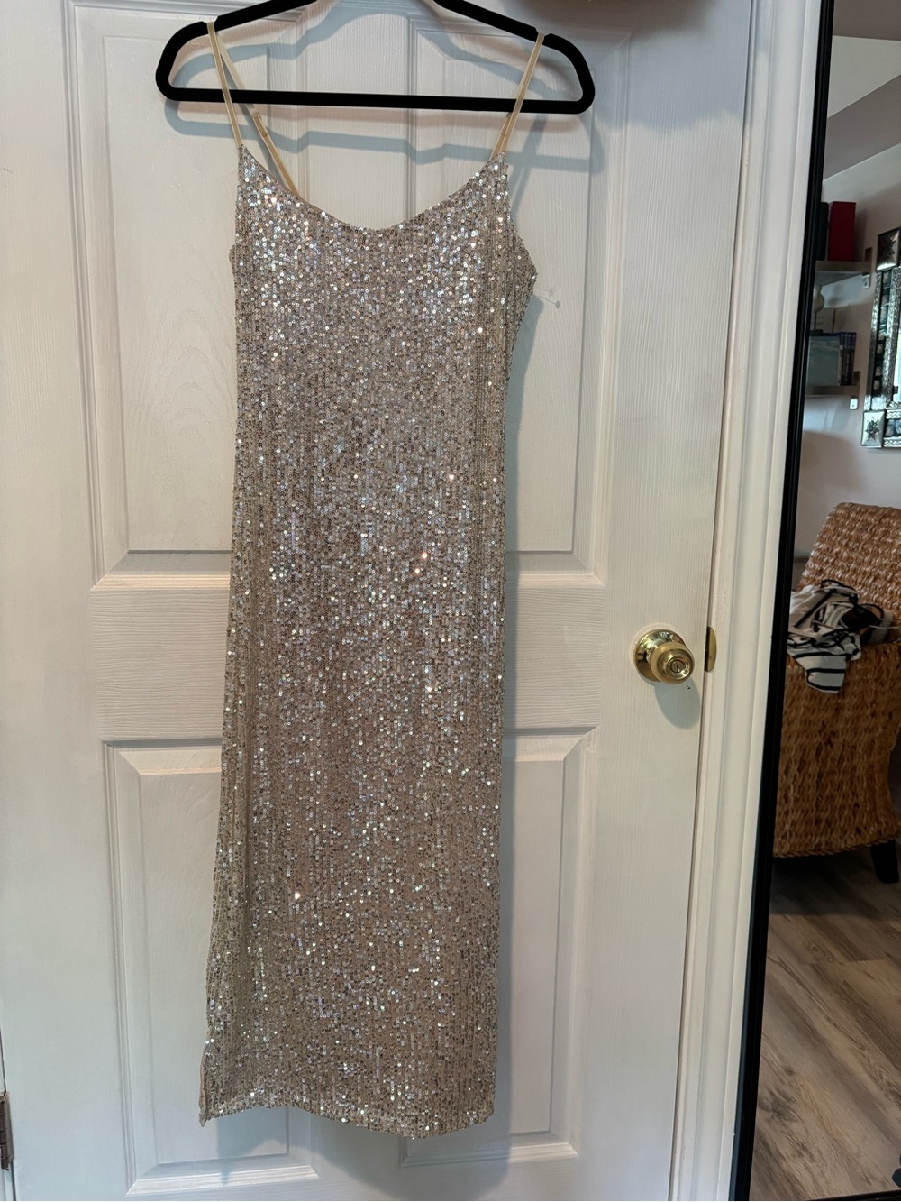 BB Dakota Silver Sequin Top